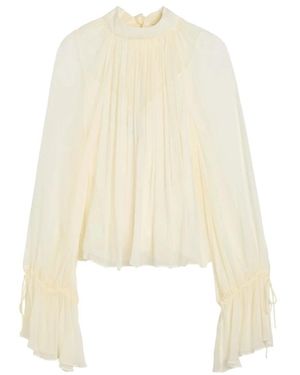 STAUD Overhemden ,Polyester Roux Top - Wit