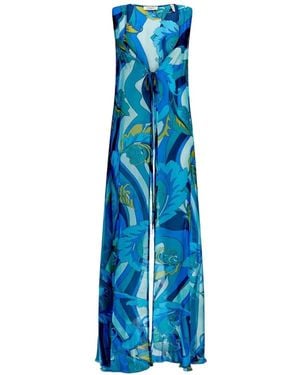 Guess Badmode ,Veelkleurig ,Lange Strandjurk - Blauw