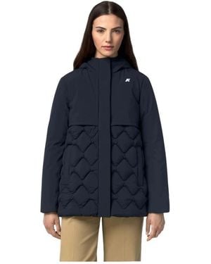 K-Way Jassen ,Blauw ,Leer Stephanie Puffer Jacket