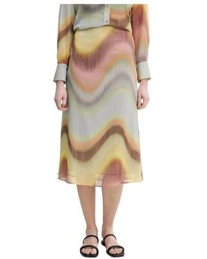 Paul Smith Rokken ,Veelkleurig ,Polyester Rok Met Golvend Patroon - Meerkleurig
