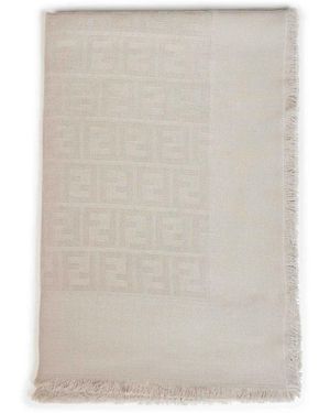 Fendi Zucca Jacquard Schal - Natur