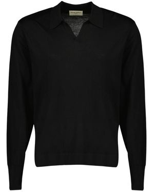 Officine Generale V-Neck Knitwear - Black