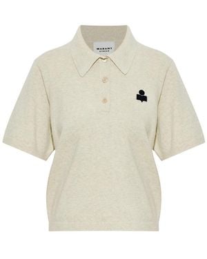 Isabel Marant Tops ,Katoen Althea Polo - Naturel