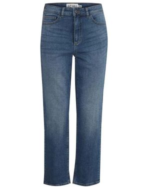 Ichi Blaue high waist straight leg jeans