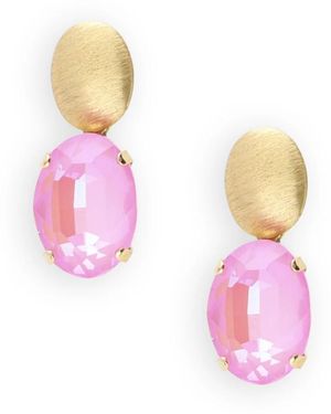 LOTT.gioielli Oval Strass Anhänger M - Pink