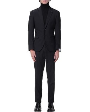 Manuel Ritz Single Breasted Suits - Black