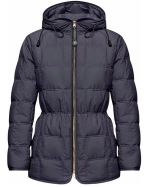 Moncler Cygnet Kapuzen-Kurzmantel Aus Daunen - Blau