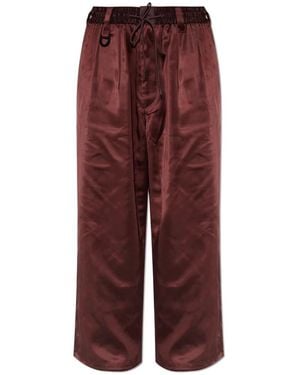 Y-3 Satin Gradient 3 Strepen Track Pants - Rood