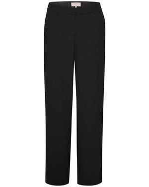 Cream Straight Trousers - Nero