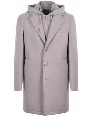 Manuel Ritz Single-Breasted Coats - Gris