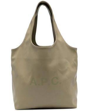 A.P.C. Tassen ,Groen ,Leer Ninon Tote - Grijs