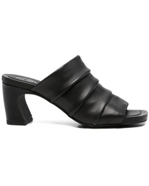 Ash Heeled Mules - Black
