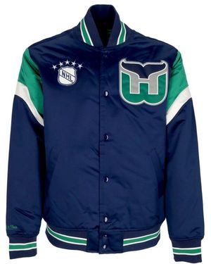 Mitchell & Ness Nhl Heavyweight Bomberjacke Whalers - Blau
