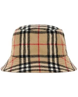 Burberry Wendbarer Karomuster-Wollhut - Grün