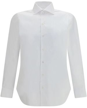 Finamore 1925 Overhemden ,Wit ,Katoen Sartorial Shirt