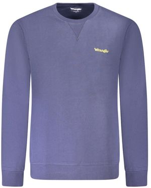 Wrangler Hoodies & Sweatvesten ,Blauw ,Small Logo Crew Sweatshirt