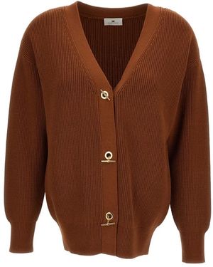 Elisabetta Franchi Cardigans - Brown