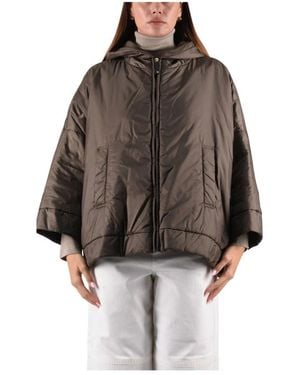 Max Mara Jassen ,Bruin ,Polyester The Cube Gewatteerde Jas