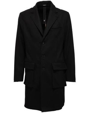Officina 36 Single-Breasted Coats - Black