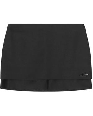 HELIOT EMIL Maßgeschneiderte Skort Mit Unterlegten Shorts - Schwarz