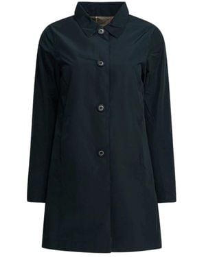 Barbour Single-Breasted Coats - Blue