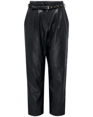 ONLY Heidi Kunstlerlederen Broek - Zwart
