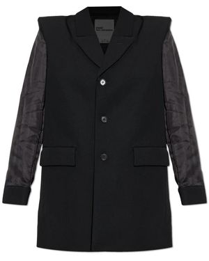 Comme des Garçons Jas Gemaakt Van Gecombineerde Stoffen - Zwart