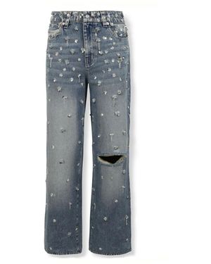 Jonathan Simkhai Zealand Embellished Pant - Blau