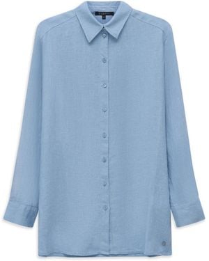 Bugatti Hemdbluse Aus Leinen - Blau
