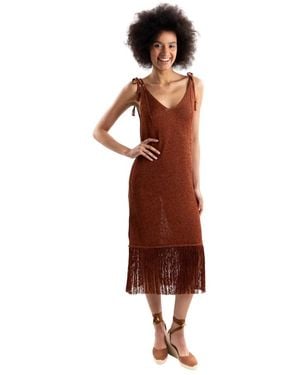 Akep Knitted Dresses - Brown