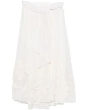 forte_forte Midi Skirts - White