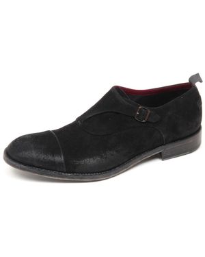 Barracuda Vintage-Effekt Schnalle Schuh Glasgow Modell - Schwarz