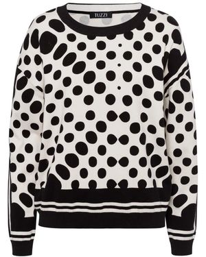 Tuzzi Statement Strickpullover Mit Punkten &Amp; Streifen - Schwarz