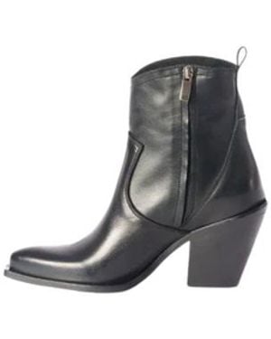 METISSE Xd798 Texan Ankle Boots - Schwarz