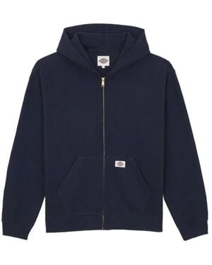 Dickies Hoodies & Sweatvesten ,Blauw ,Katoen Mineral Fz Hoodie