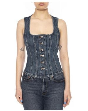 Levi's Tops ,Blauw ,Katoen Sculpted Top