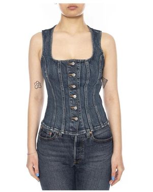 Levi's Tops ,Blauw ,Katoen Sculpted Top