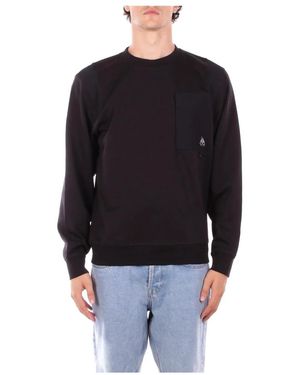 Moose Knuckles Zwarte Sweater Met Logo En Ritszak
