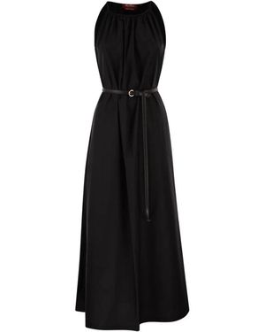Max Mara Mstzuppa Halterneck Maxi Jurk - Zwart