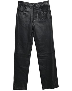 ViCOLO Leder 5-Pocket Hose - Grau