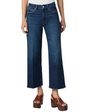 PAIGE Weite Bein High Waist Jeans - Blau