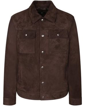7 For All Mankind Leather Jackets - Brown