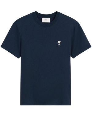 Ami Paris Tops ,Blauw ,Katoen Ami De Coeur T-Shirt
