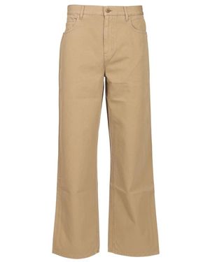 Burberry Cotton Broeken - Naturel