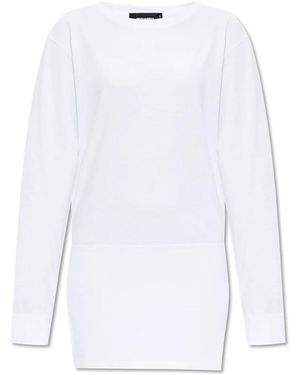 DSquared² Kleedjes ,Wit ,Katoen Jurk Met Print