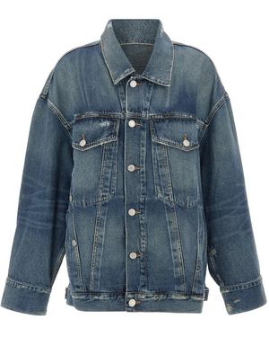 Agolde Jassen ,Blauw ,Katoen Reworked Wayne Jacket