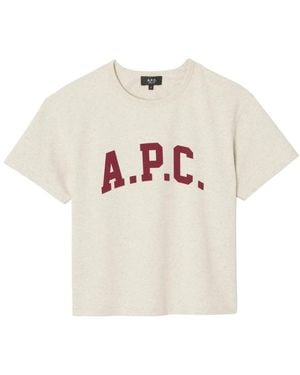 A.P.C. Katoenen T-Shirt - Wit
