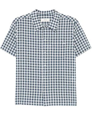DUNST Overhemden ,Blauw ,Katoen Holiday Checked Shirt