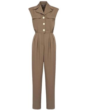 Balmain Tuta corta in lana - Neutro
