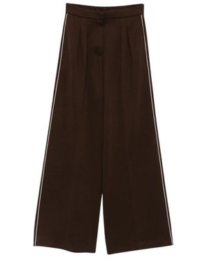 Max Mara Broeken ,Bruin ,Wol Sponda Wijde Broek